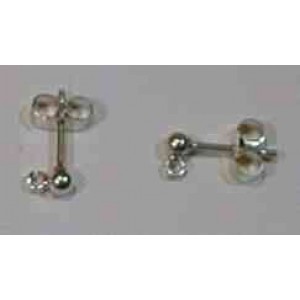 Silver bead/post/ring stud