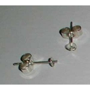 Silver cup/post stud