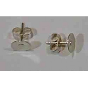 Silver post 7mm plate