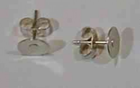 Silver post 7mm plate