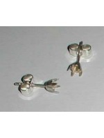 Silver 3mm Claw set stud Silver 3mm Claw set stud