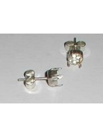 Silver 5mm claw set stud Silver 5mm claw set stud