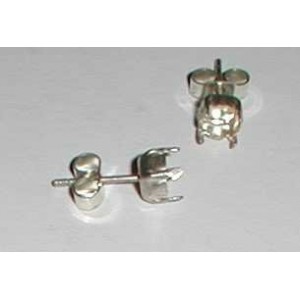 Silver 5mm claw set stud