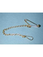 Silver brooch safety chain