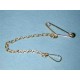 Silver brooch safety chain